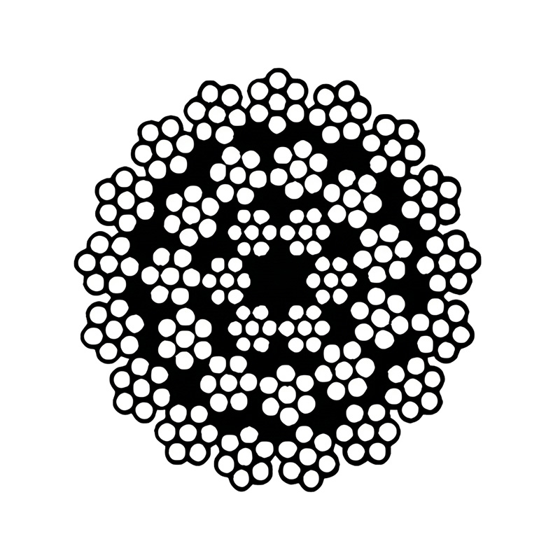 ASTM A1023 34x7 Rotationsbeständiges Stahldrahtseil der Kategorie 2